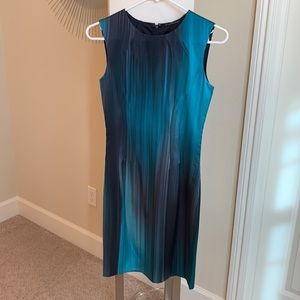 NWT Elie Tahari Gorgeous Silk Dress Size 0 Blue Navy